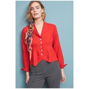 Anthropologie Maeve Delia Tailored Blouse